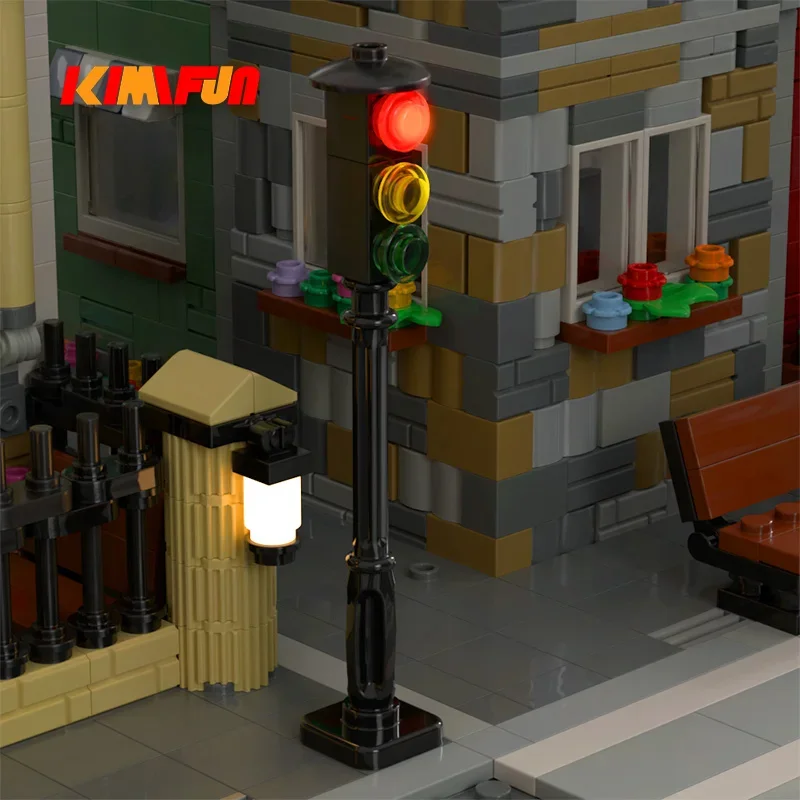 1 個 LED MOC ストリート自動サイクル交通信号灯ビル - Lego Set Creator のレビューと価格