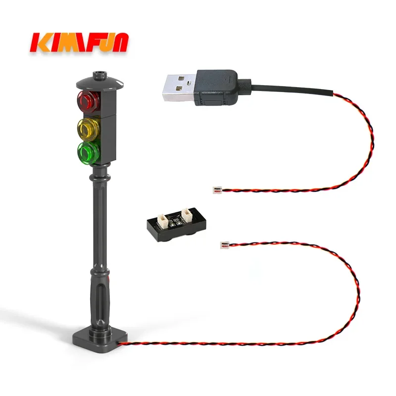 1 個 LED MOC ストリート自動サイクル交通信号灯ビル - Lego Set Creator のレビューと価格